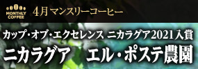 4月マンスリーコーヒー　〈ニカラグア〉エル・ポステ農園